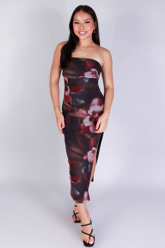 SHEER THE NIGHT TUBE DRESS