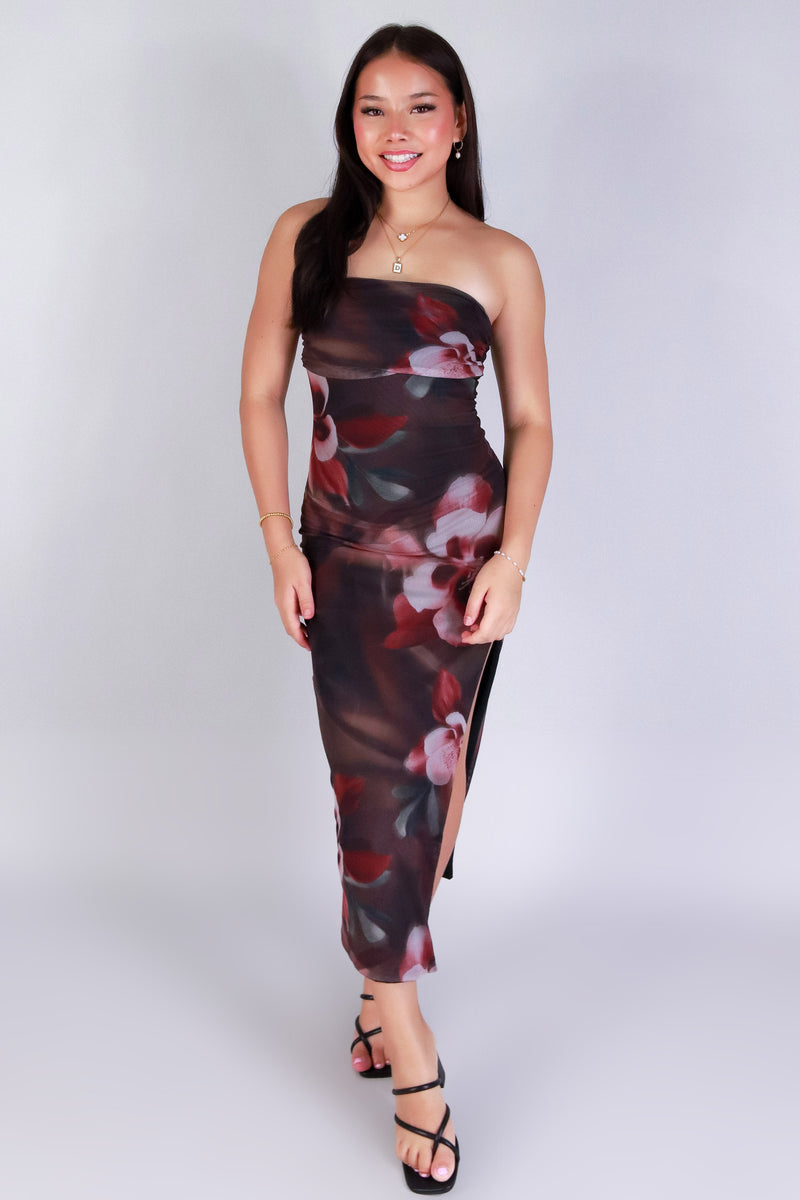 Jeans Warehouse Hawaii - TUBE LONG PRINT DRESSES - SHEER THE NIGHT TUBE DRESS | By MEEK DBA LAC BLEU