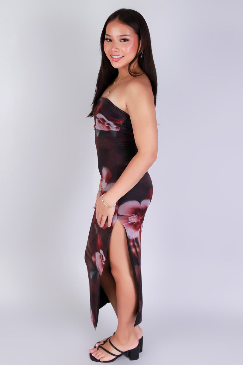 Jeans Warehouse Hawaii - TUBE LONG PRINT DRESSES - SHEER THE NIGHT TUBE DRESS | By MEEK DBA LAC BLEU