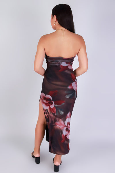 Jeans Warehouse Hawaii - TUBE LONG PRINT DRESSES - SHEER THE NIGHT TUBE DRESS | By MEEK DBA LAC BLEU