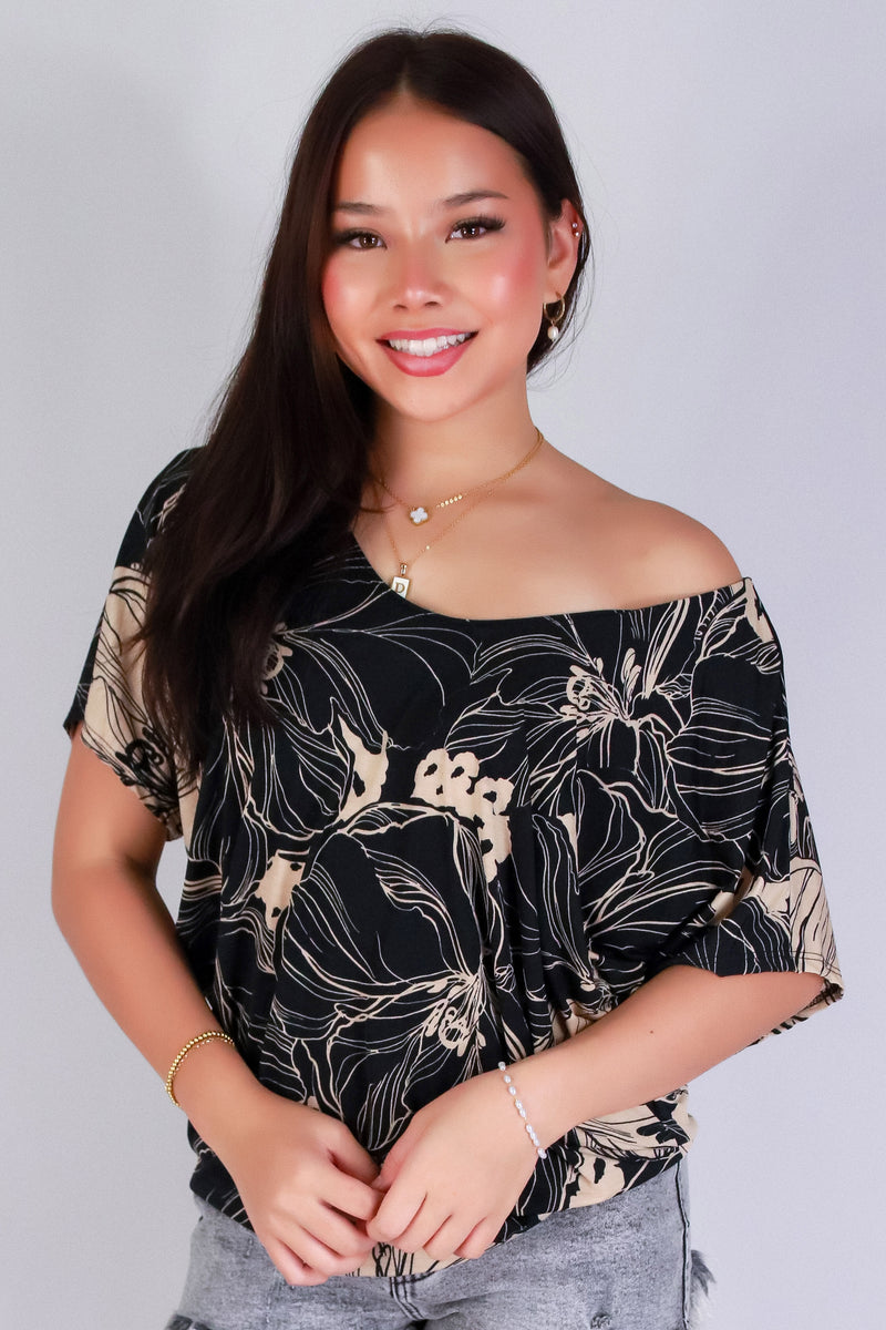 GARDEN GLOW DOLMAN TOP