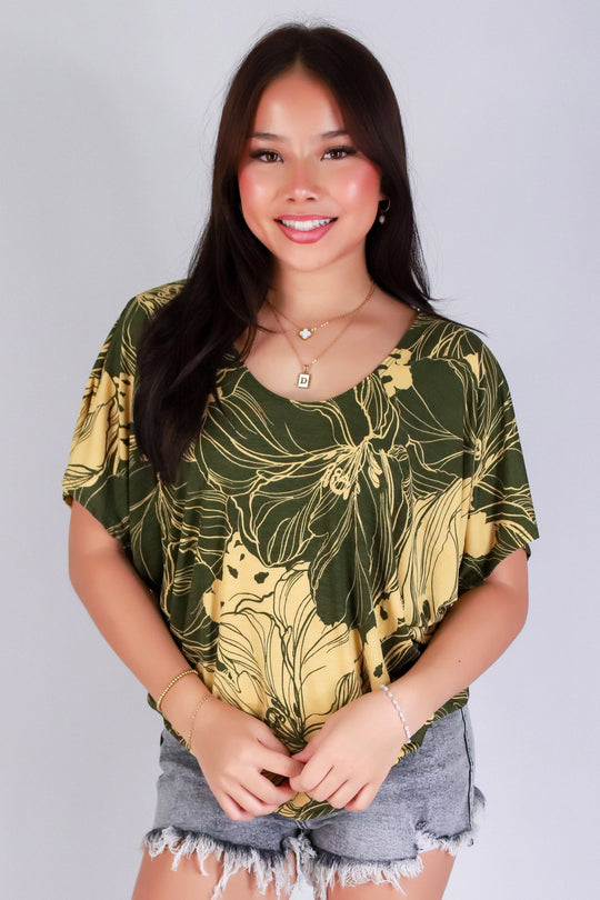 GARDEN GLOW DOLMAN TOP