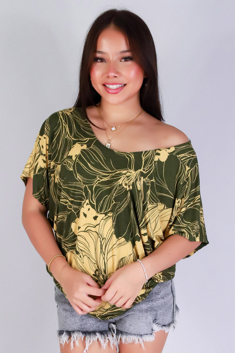 GARDEN GLOW DOLMAN TOP