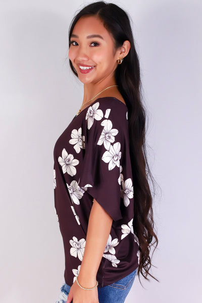 Jeans Warehouse Hawaii - SS PRINT - ORCHID DOLMAN TOP | By LUZ