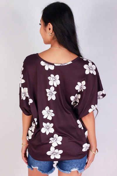 Jeans Warehouse Hawaii - SS PRINT - ORCHID DOLMAN TOP | By LUZ