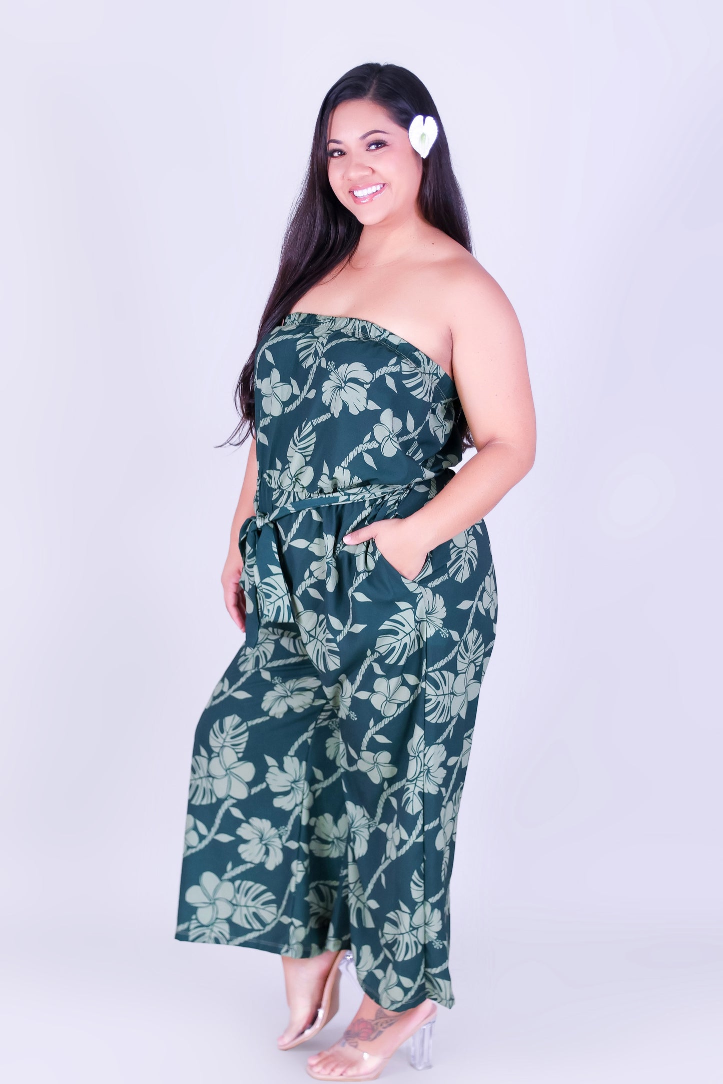 TROPICAL GARDEN TUBE JUMPSUIT