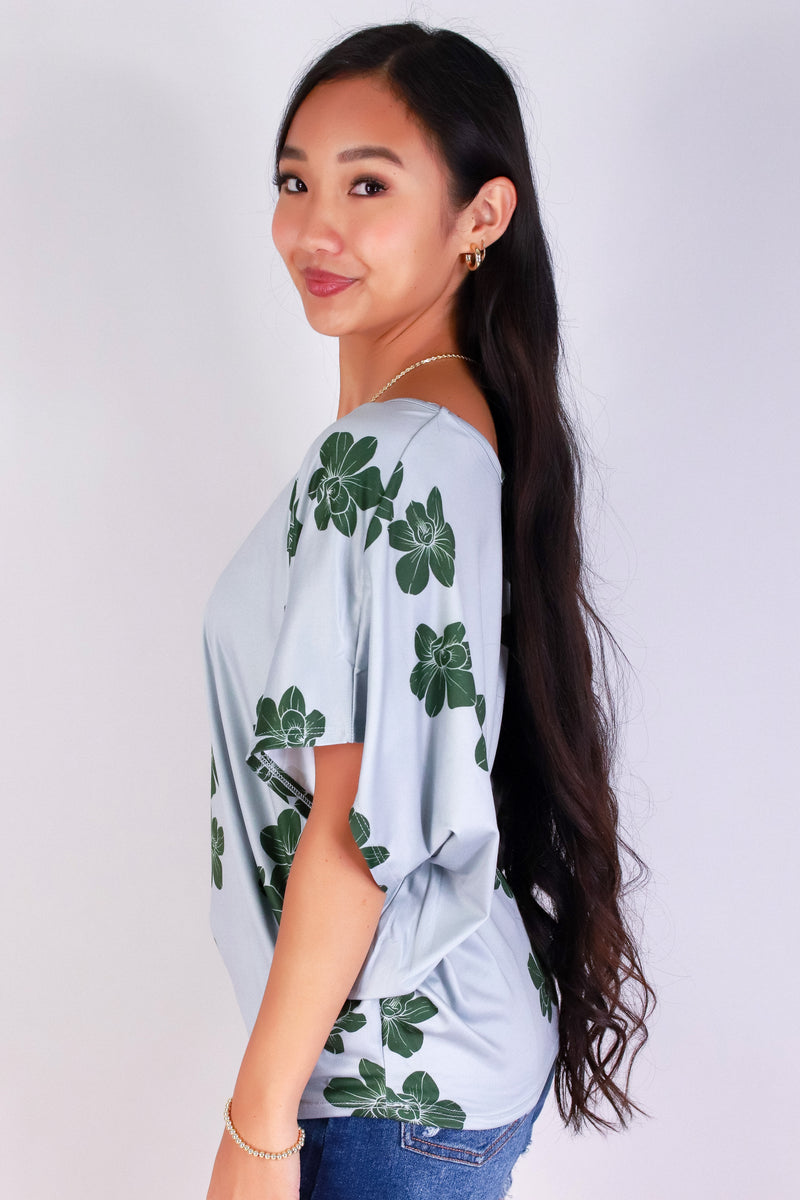Jeans Warehouse Hawaii - SS PRINT - ORCHID DOLMAN TOP | By LUZ