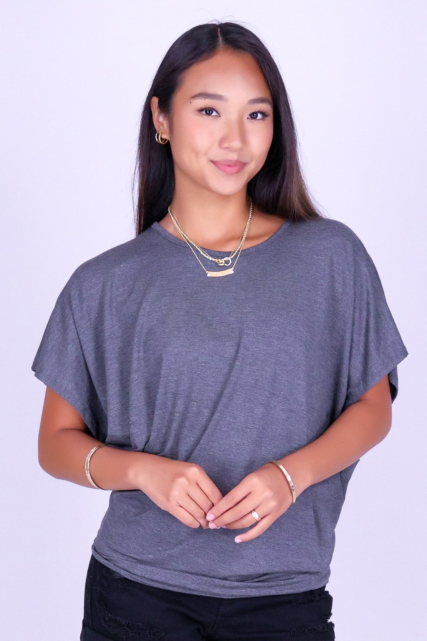 JUST IN CASE DOLMAN TOP