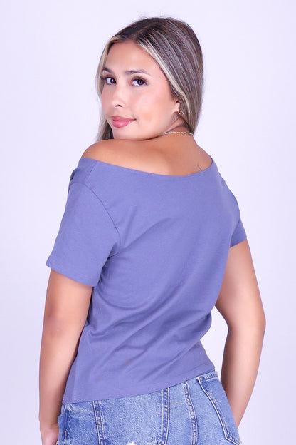 LAUAE QUILT OFF SHOULDER TEE