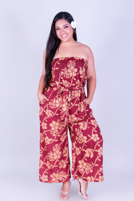 TROPICAL GARDEN TUBE JUMPSUIT