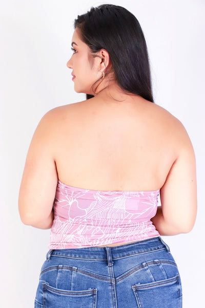 Jeans Warehouse Hawaii - PLUS PRINTED S/L - SECRET GARDEN TUBE TOP | By ZENOBIA