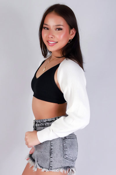Jeans Warehouse Hawaii - SOLID LONG SLV CARDIGANS - ADD IT TO THE LIST BOLERO SWEATER | By PAPERMOON/ B_ENVIED