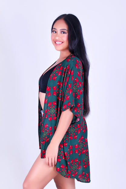 ANTHURIUM QUILT CARDIGAN