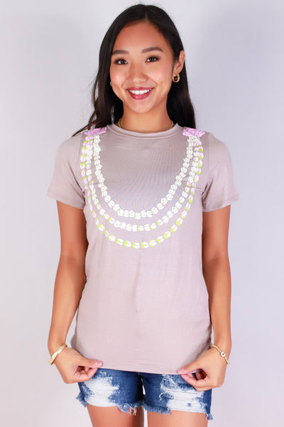 Jeans Warehouse Hawaii - S/S SCREEN - LOKELANI PIKAKE LEI TEE | By LUZ