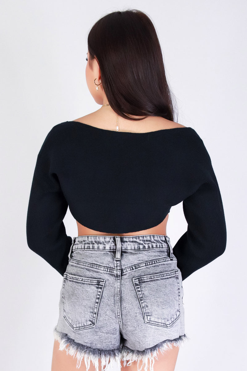 Jeans Warehouse Hawaii - SOLID LONG SLV CARDIGANS - ADD IT TO THE LIST BOLERO SWEATER | By PAPERMOON/ B_ENVIED