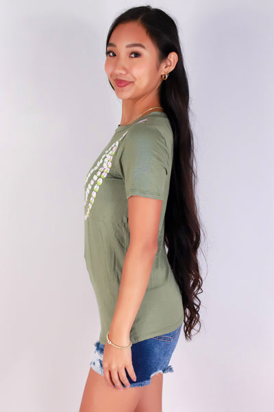 Jeans Warehouse Hawaii - S/S SCREEN - LOKELANI PIKAKE LEI TEE | By LUZ