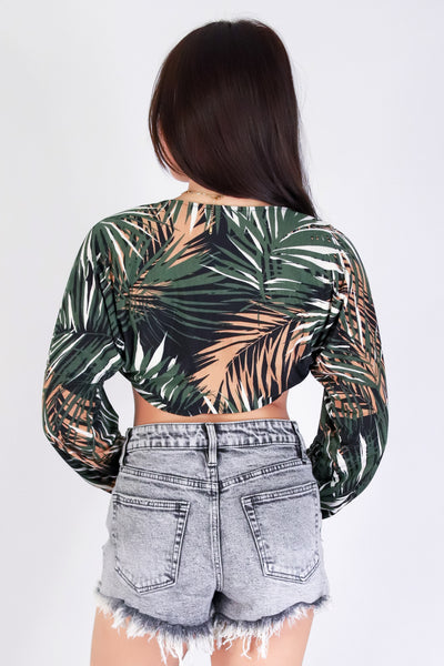Jeans Warehouse Hawaii - LS PRINT - MINI OASIS BOLERO | By PAPERMOON/ B_ENVIED