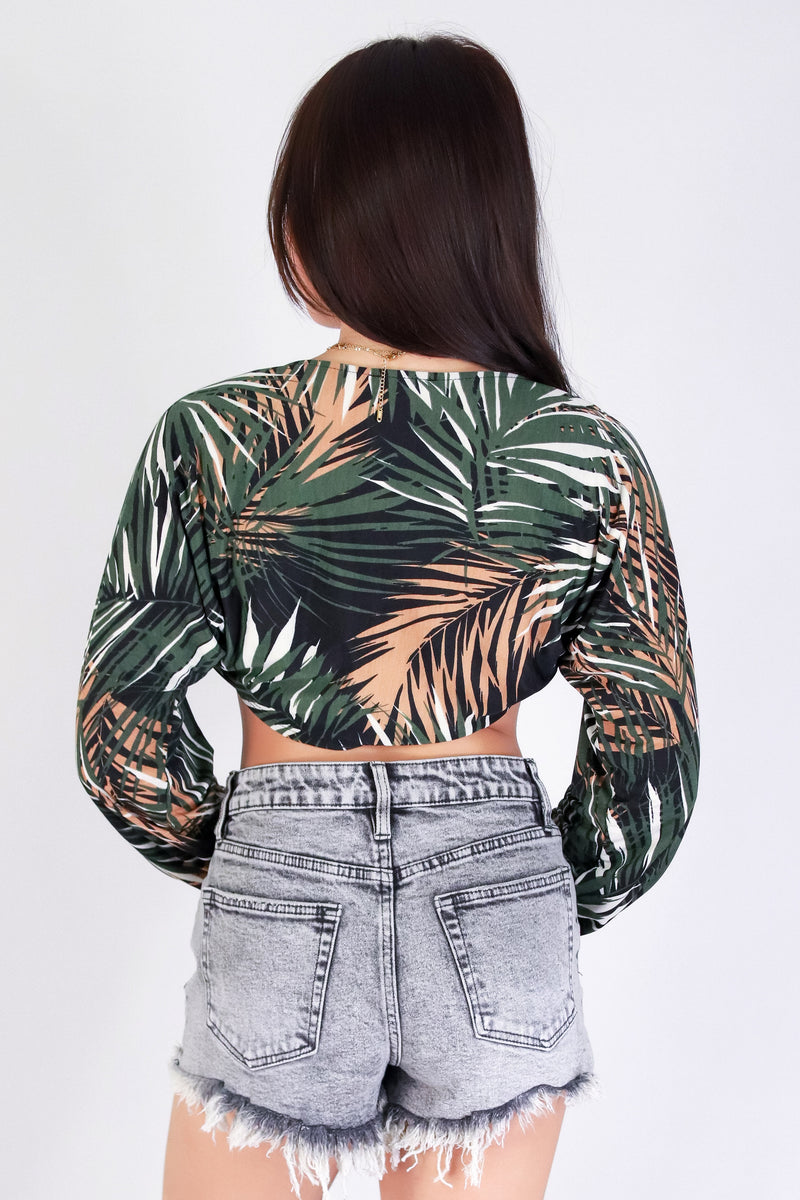 Jeans Warehouse Hawaii - LS PRINT - MINI OASIS BOLERO | By PAPERMOON/ B_ENVIED