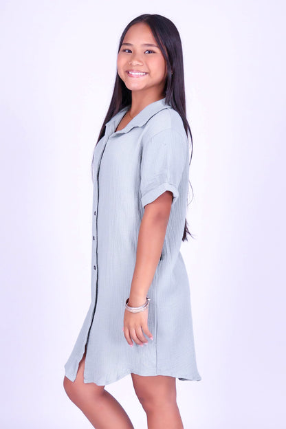 LITTLE DARLING BUTTON DOWN DRESS | KIDS SIZE 2-16