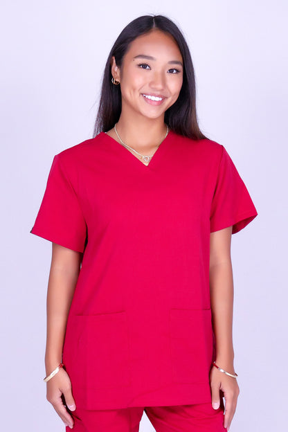 CARING HANDS SCRUB TOP