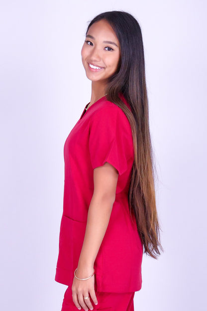 CARING HANDS SCRUB TOP