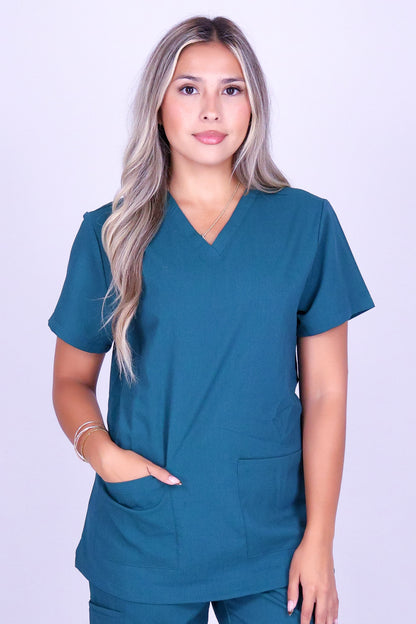 CARE AND COMFORT SCRUB TOP