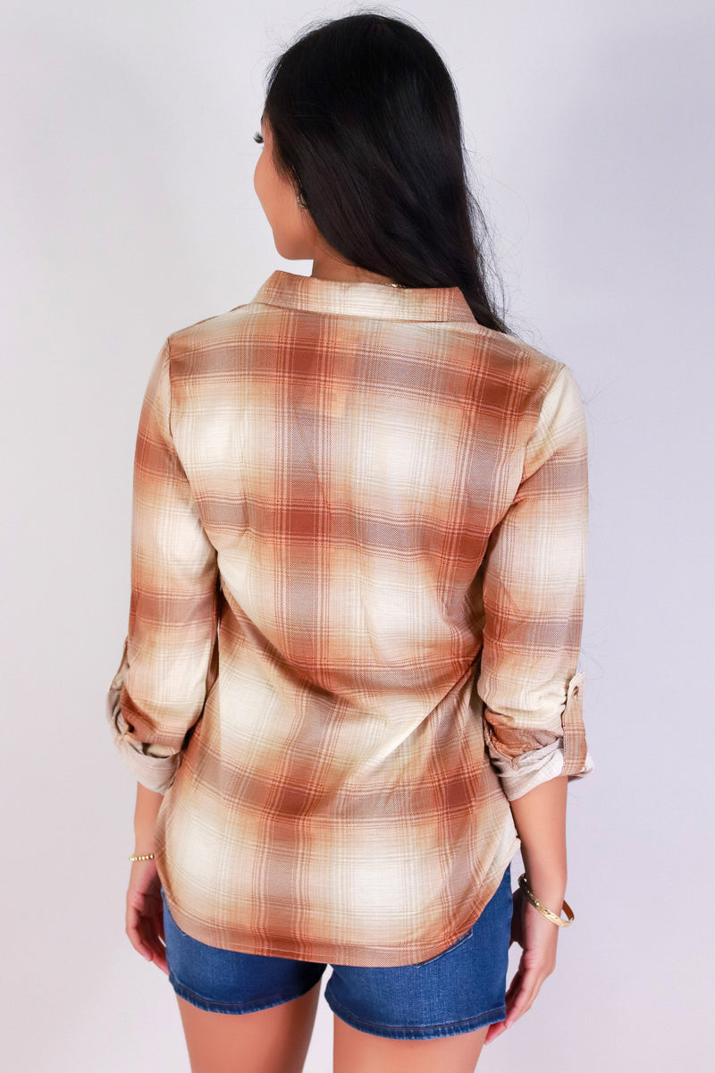 Jeans Warehouse Hawaii - LS PRINT - MAD FOR PLAID TOP | By PASSPORT/MS BUBBLES
