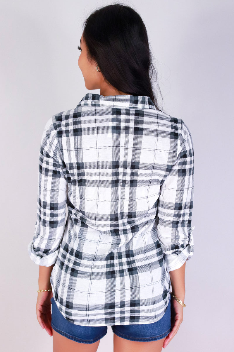 Jeans Warehouse Hawaii - LS PRINT - MAD FOR PLAID TOP | By PASSPORT/MS BUBBLES