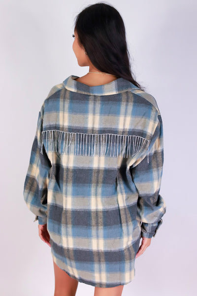 Jeans Warehouse Hawaii - L/S PRINT WOVEN CASUAL TOPS - STARSTRUCK FLANNEL TOP | By PASSPORT/MS BUBBLES