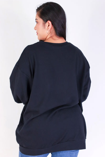 Jeans Warehouse Hawaii - PLUS SOLID LONG SLV TOPS - DOUBLE STRAND PIKAKE LEI SWEATER | By ROCK & ROSE BY CHERIE