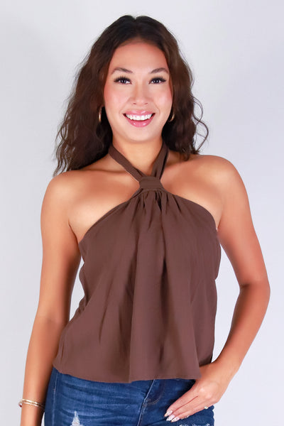 FOR THE DRAMA HALTER TOP