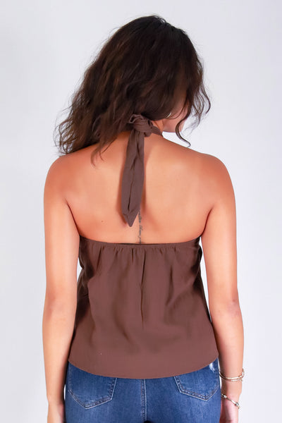 FOR THE DRAMA HALTER TOP