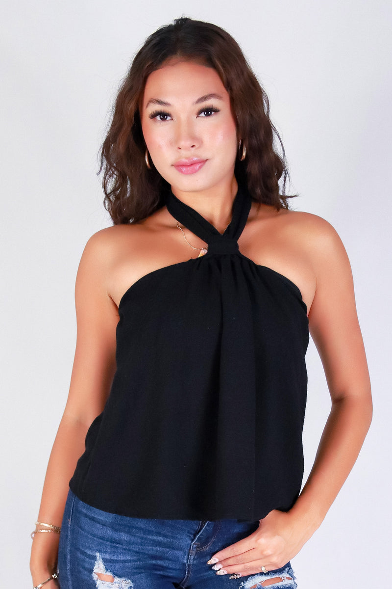 FOR THE DRAMA HALTER TOP