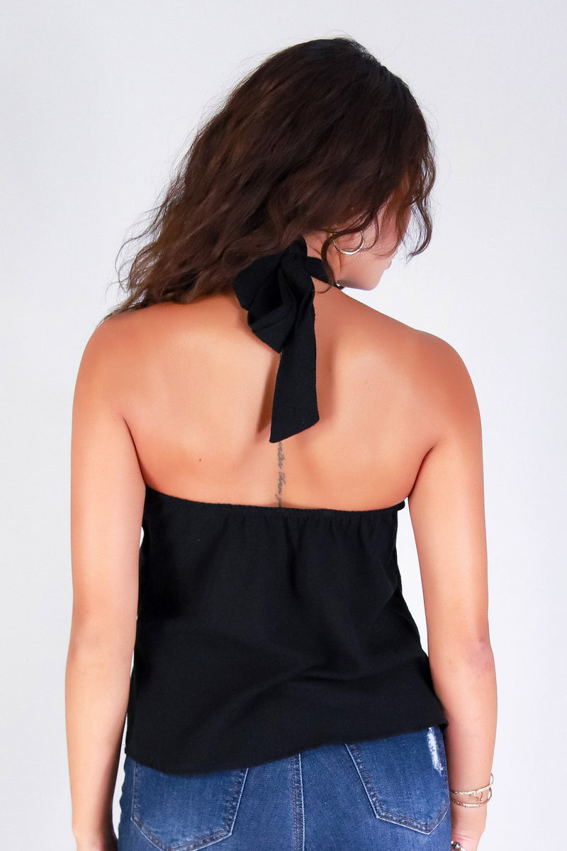 FOR THE DRAMA HALTER TOP