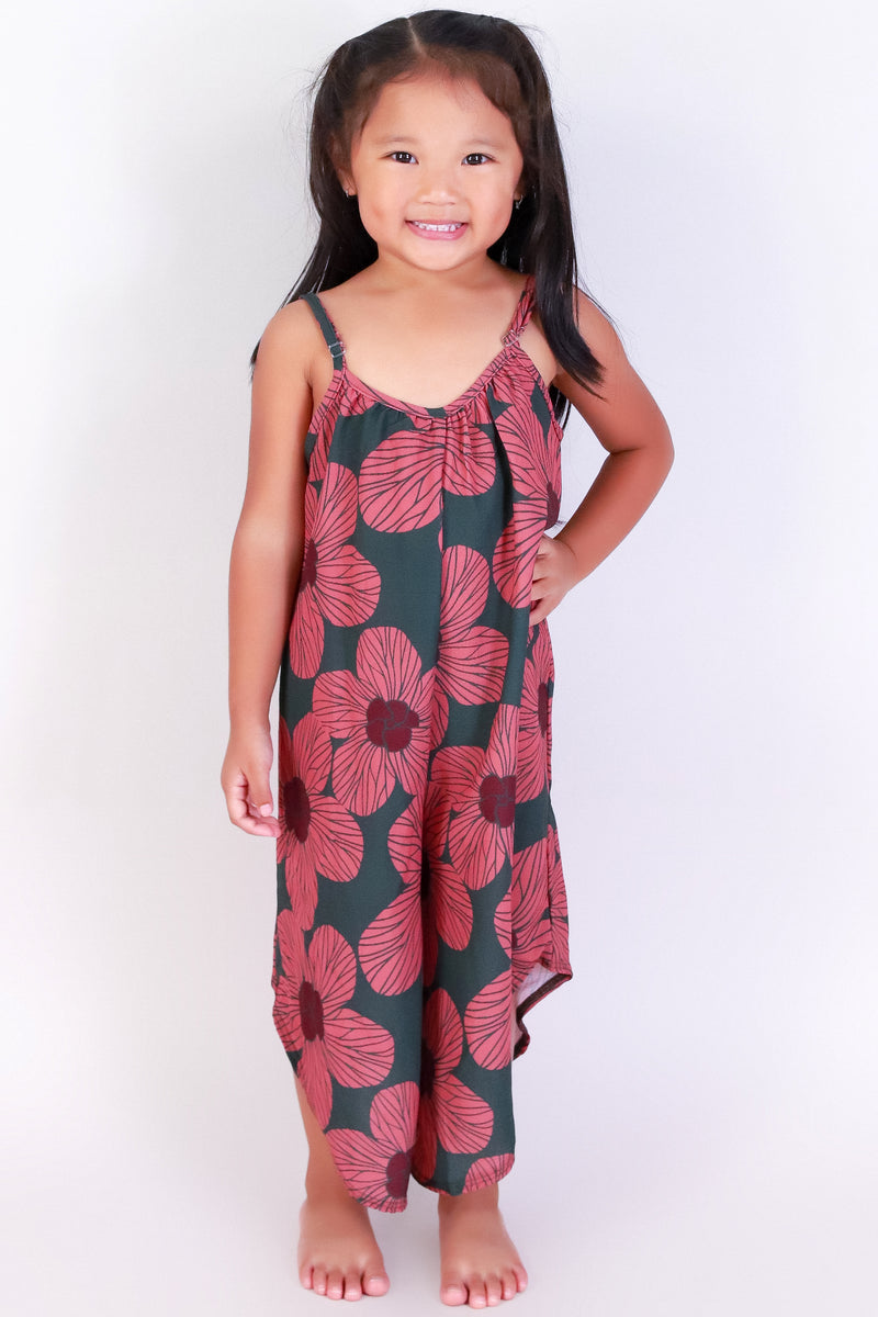Jeans Warehouse Hawaii - DRESSES 2T-4T - HAU FLOWER NO WAIST JUMPSUIT | KIDS SIZE 2T-4T | By LUZ