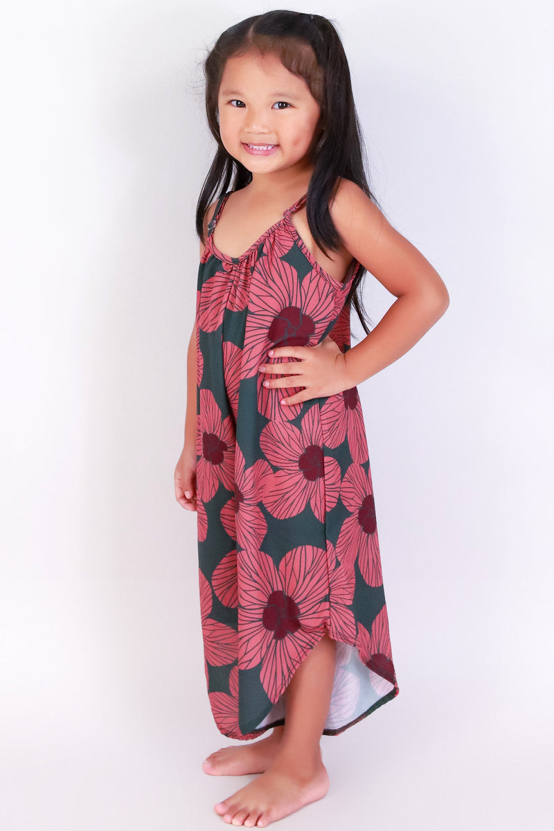 Jeans Warehouse Hawaii - DRESSES 2T-4T - HAU FLOWER NO WAIST JUMPSUIT | KIDS SIZE 2T-4T | By LUZ