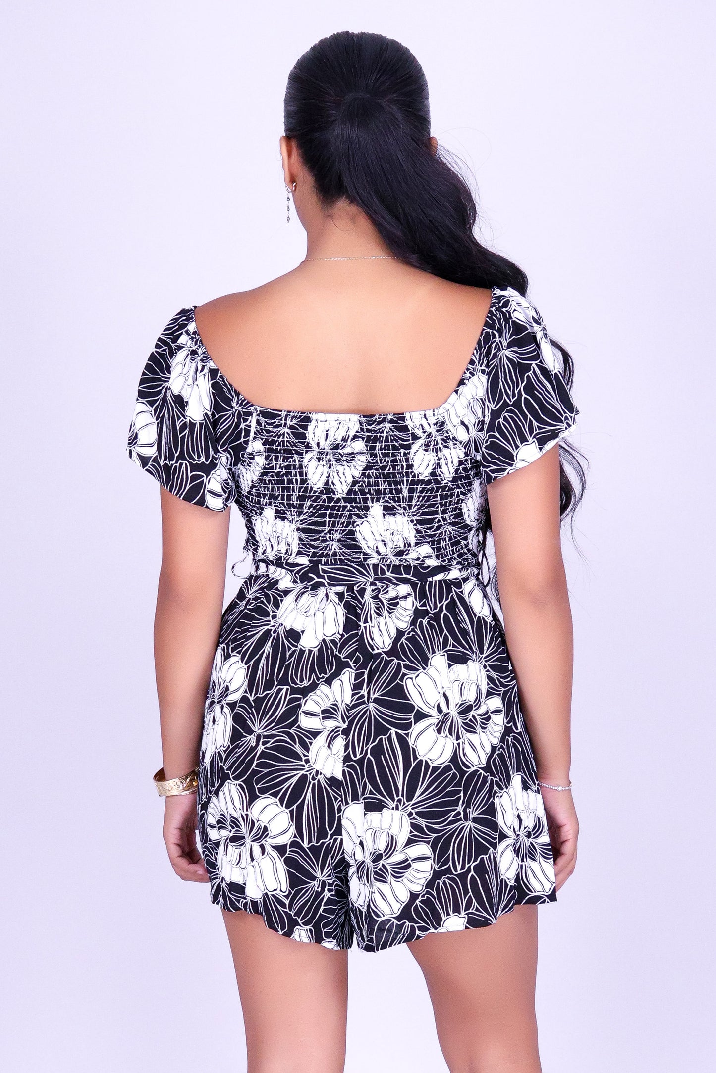 FIELDS OF WONDER OFF SHOULDER ROMPER