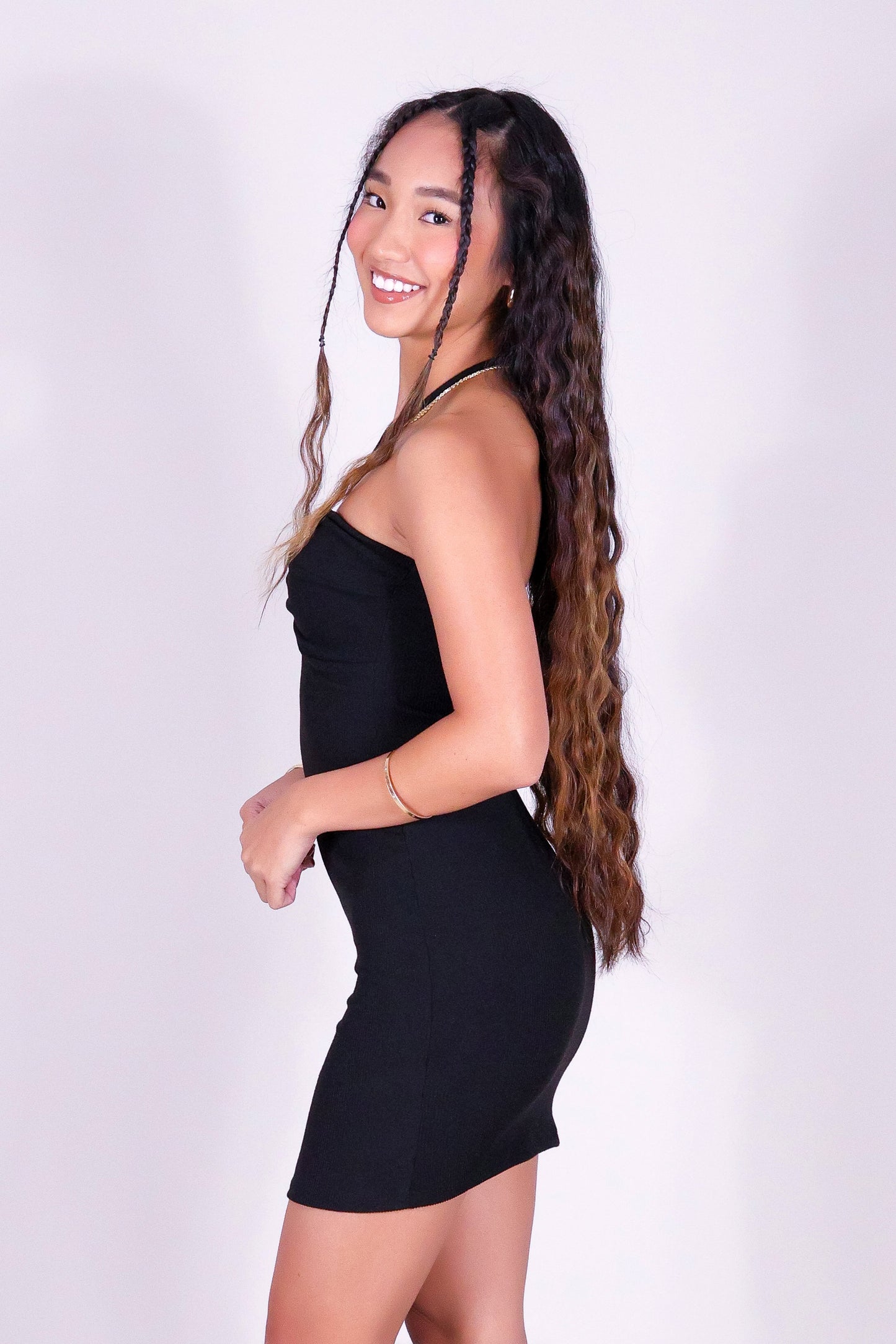 EASY FALL MINI HALTER DRESS