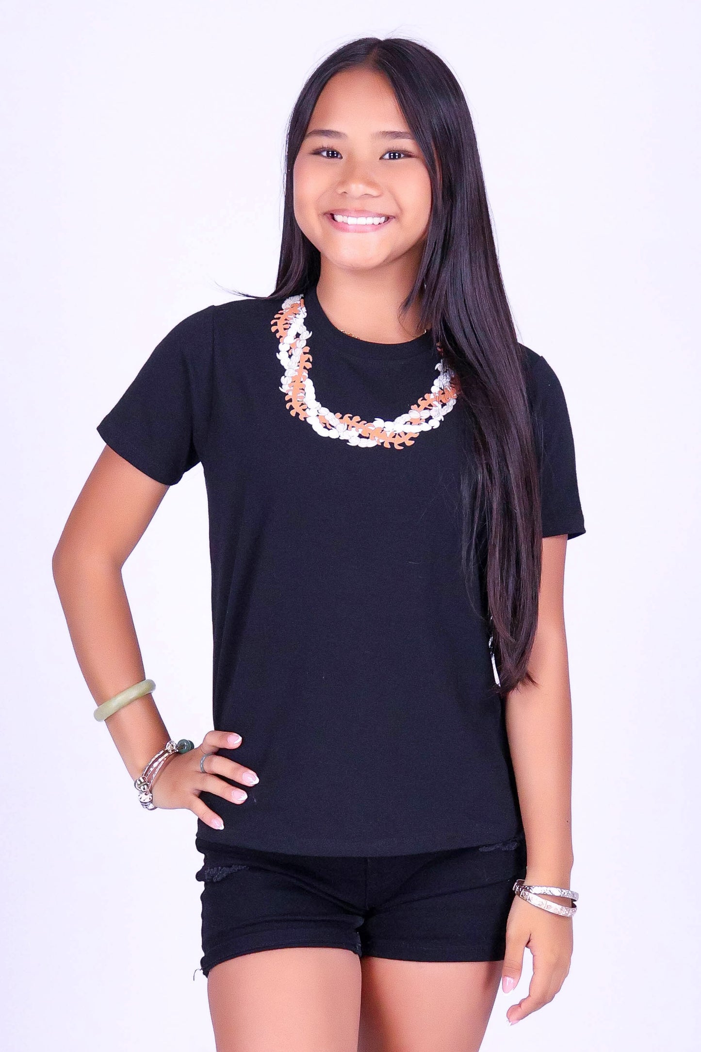 PUAKENIKENI PIKAKE OVERSIZED LEI TEE | KIDS SIZE 4-14