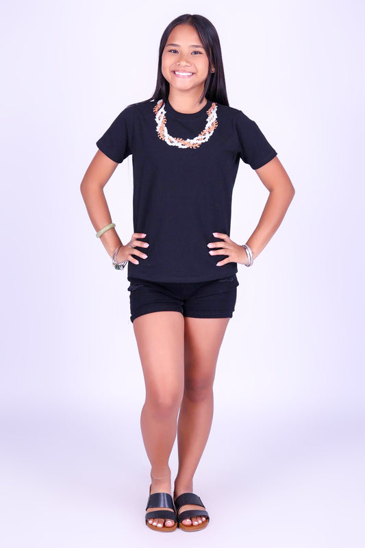 PUAKENIKENI PIKAKE OVERSIZED LEI TEE | KIDS SIZE 4-14