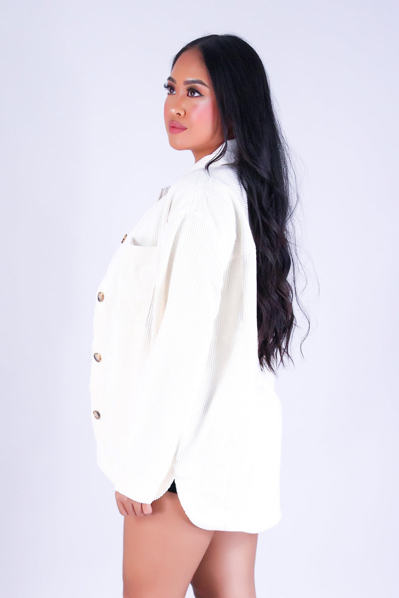 AUTUMN MUSE CORDUROY SHACKET