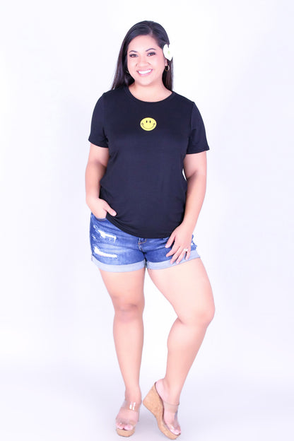 SMILEY FACE SCREEN TEE