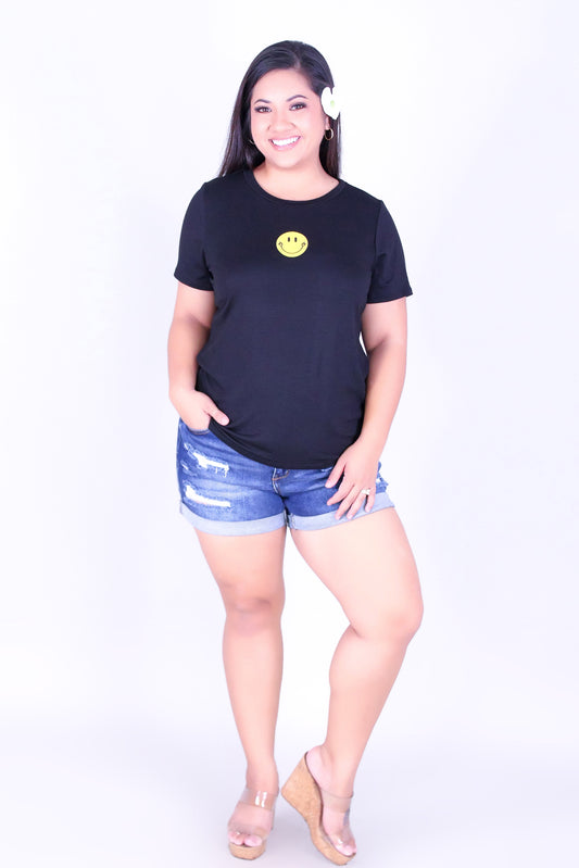 SMILEY FACE SCREEN TEE