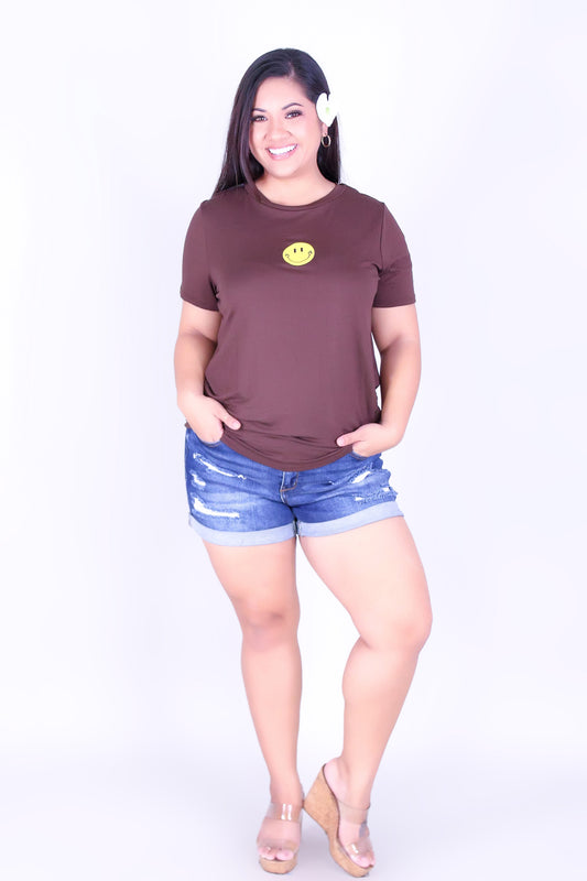 SMILEY FACE SCREEN TEE