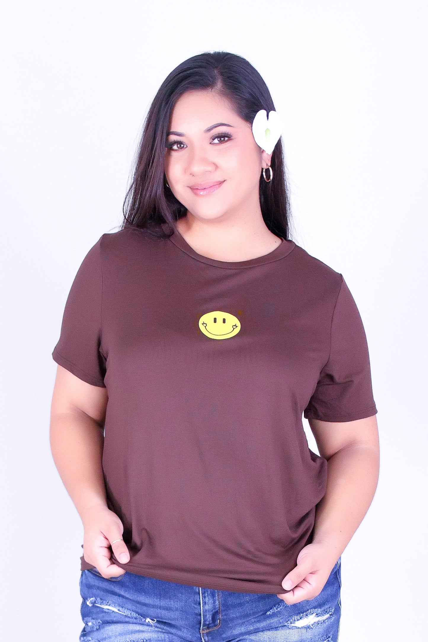 SMILEY FACE SCREEN TEE