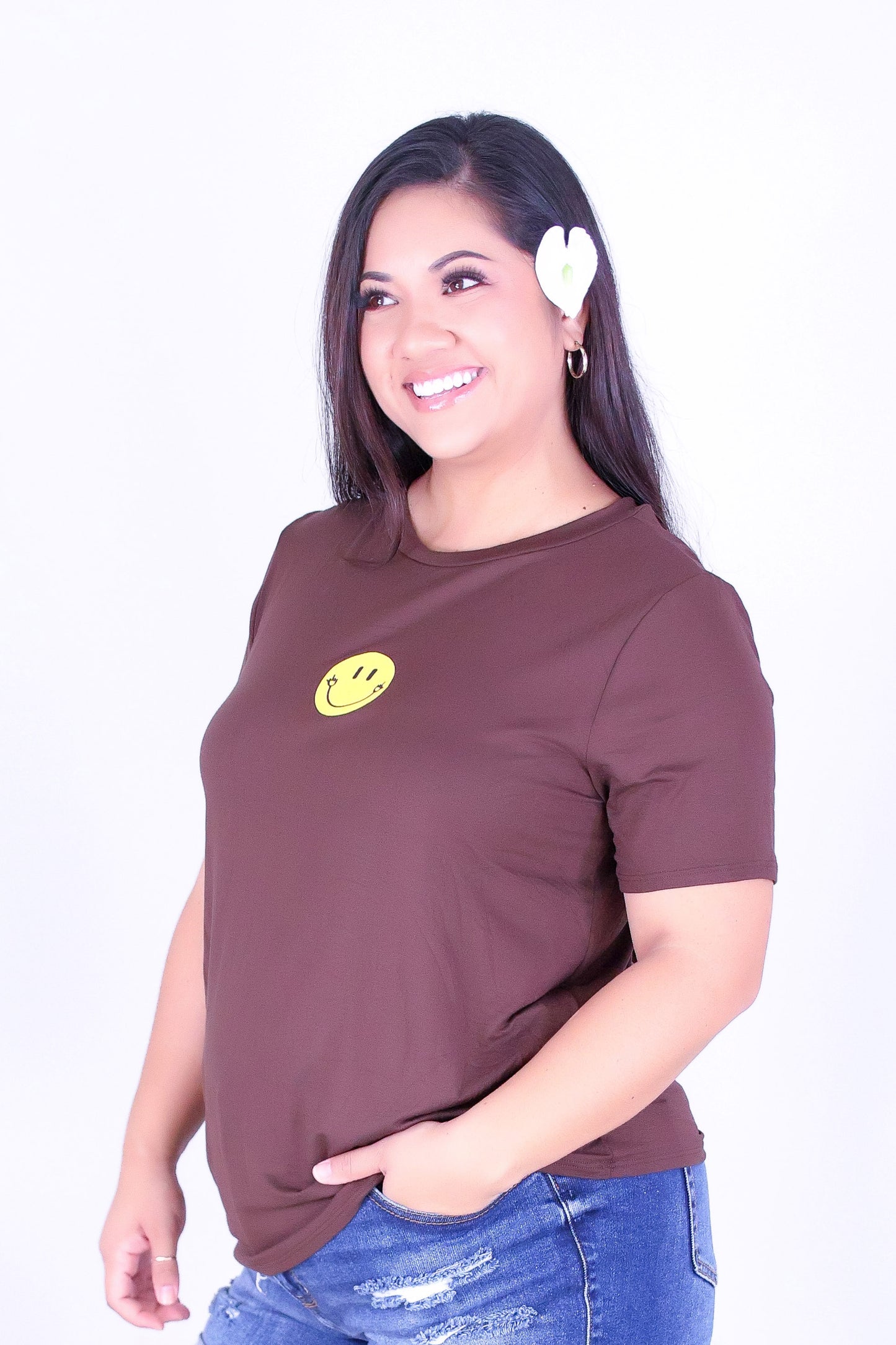 SMILEY FACE SCREEN TEE