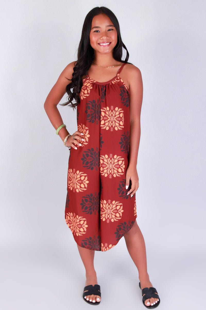 Jeans Warehouse Hawaii - DRESS RMPR 2-16 - MANGO QUILT NO WAIST JUMPSUIT | KIDS SIZE 2-16 | By LUZ