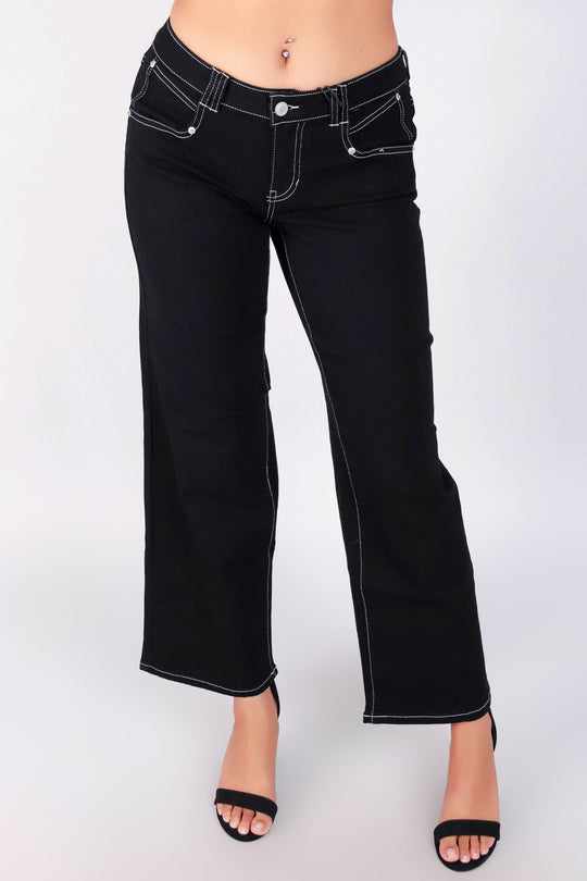 LASTING IMPRESSION WIDE LEG JEANS
