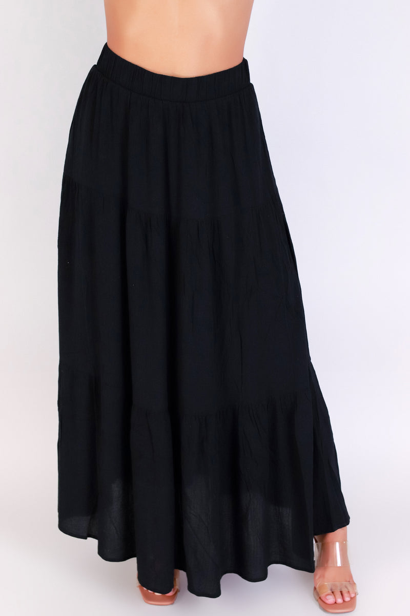 Jeans Warehouse Hawaii - WOVEN LONG SKIRT - FEELING FREE SKIRT | By AMBIANCE APPAREL