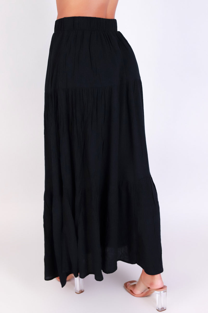 Jeans Warehouse Hawaii - WOVEN LONG SKIRT - FEELING FREE SKIRT | By AMBIANCE APPAREL